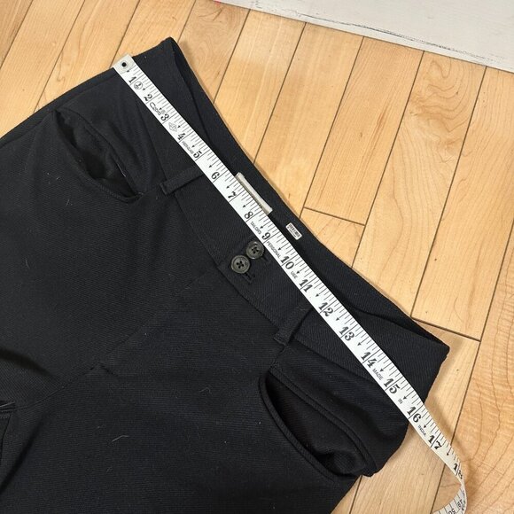 ANTHROPOLOGIE The Essential Trouser Flare Leg Size 8 Black - Picture 7 of 13